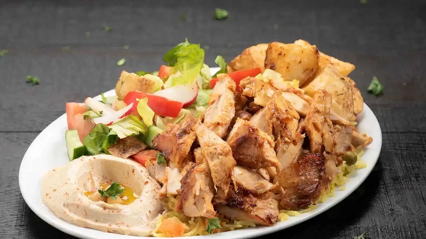 Chicken Shawarma Plate at Friends Donair & Shawarma Winnipeg — fresh halal chicken shawarma platter
